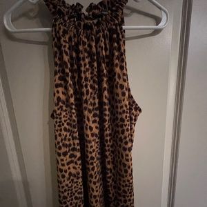 Adrianna Papell Cheetah Print Sleeveless Top